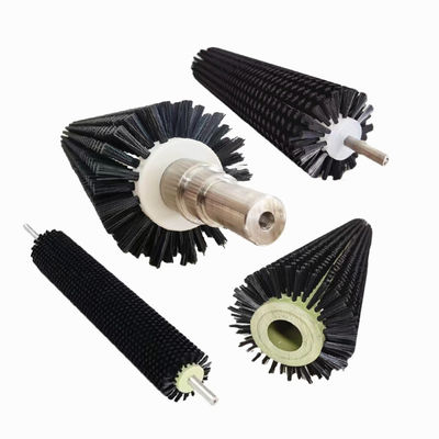 Nylon Bristle Industrial Cylindrical Brush Roller Brush For Conveyor Belt Cleaning