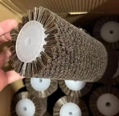 Customized Wheel Brush Rotary Nylon Horse Hair Polishing Roller Brush